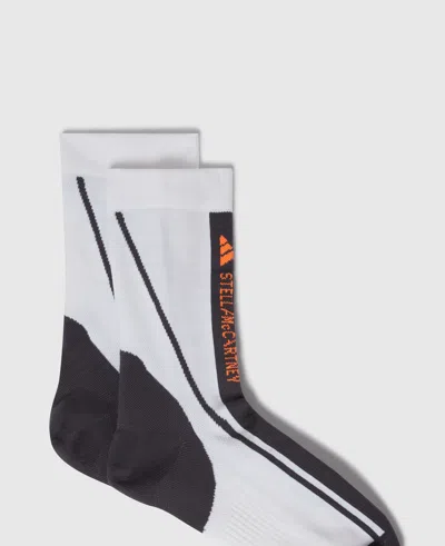 Stella Mccartney Crew Socks In White/black/apsior Red