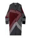 Stella Mccartney Crewneck Buttoned Coat In Brown
