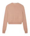 Stella Mccartney Crewneck Cropped Jumper In Nude