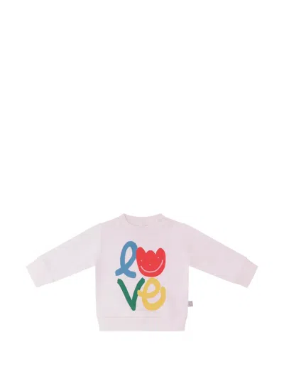 Stella Mccartney Babies' Crewneck Graphic Sweater In White