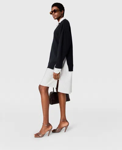 Stella Mccartney Crewneck Jumper Shirt Dress In Blue