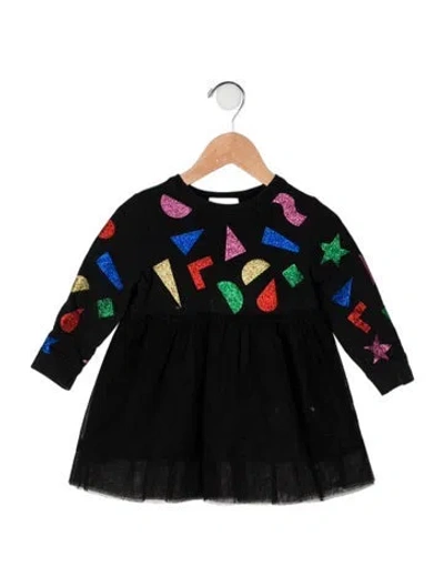 Pre-owned Stella Mccartney Babies' Crewneck Long Sleeve Dress In Black
