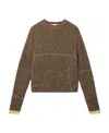 Stella Mccartney Crewneck Long-sleeved Jumper In Green