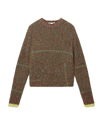 Stella Mccartney Crewneck Long-sleeved Jumper In Green
