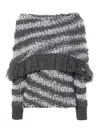 Stella Mccartney Fringed Tiger-pattern Jumper In Multicolour