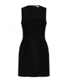Stella Mccartney Miracle Sleeveless Compact Knit Mini Dress In Black