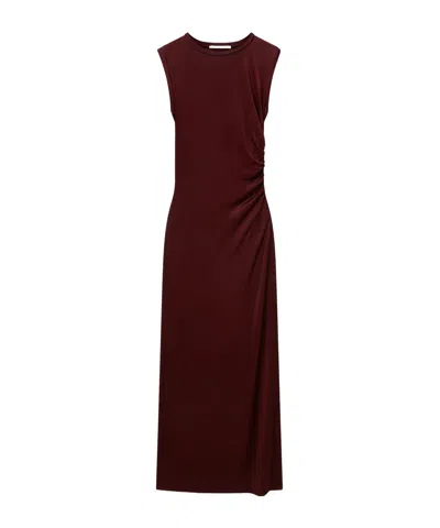 Stella Mccartney Fluid Jersey Long Dress In Bordeaux