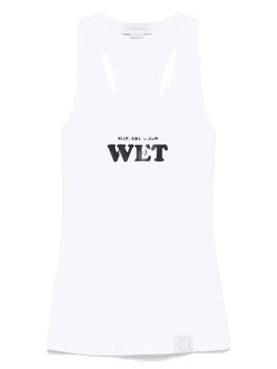 Stella Mccartney Slippery When Wet Tank Top In White