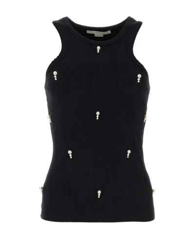 Stella Mccartney Crewneck Tank Top In Black