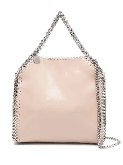 Stella Mccartney Crinkled Patent Alter Mat Falabella Mini Bag In Neutral