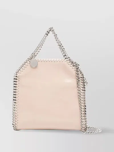 Stella Mccartney Crinkled Patent Alter Mat Shoulder Bag In Neutral