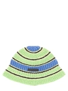 Stella Mccartney Crochet Knit Cotton Bucket Hat In Multicolour