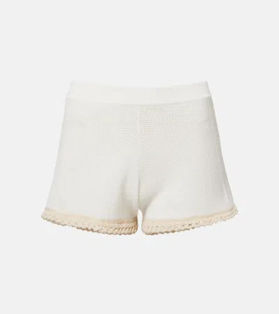 Stella Mccartney Crochet Cotton Shorts In White