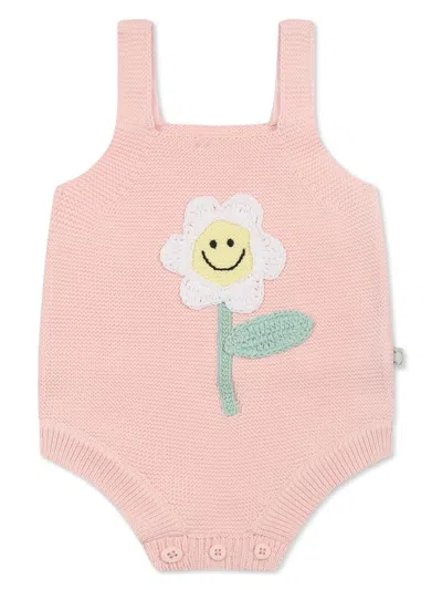 Stella Mccartney Babies' Crochet Flower Body In Pink
