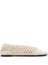Stella Mccartney Crochet-knit Ballet Shoes In Neutral