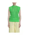 Stella Mccartney Green Cotton Vest In Green