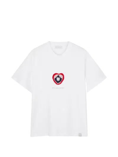 Stella Mccartney Crochet-heart T-shirt In White