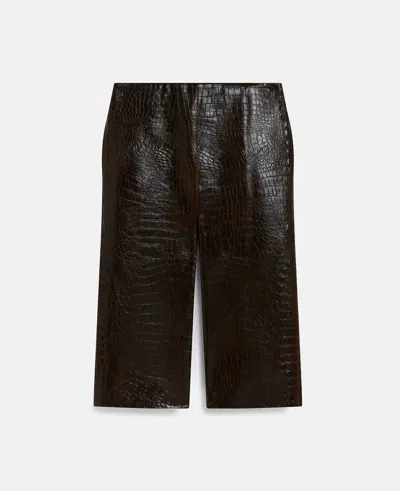 Stella Mccartney Altermat Front Split Midi Skirt In Mocha Brown