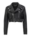 Stella Mccartney Cropped Biker Jacket In Black