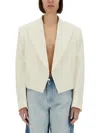 Stella Mccartney Cropped Blazer For Women In White