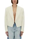 Stella Mccartney Cropped Blazer For Women In White