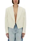Stella Mccartney Cropped Blazer For Women In White