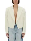 Stella Mccartney Cropped Blazer For Women In White