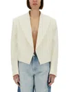 Stella Mccartney Cropped Blazer For Women In White