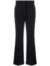 Stella Mccartney Black Cropped Bootcut Trousers In Black