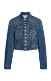 Stella Mccartney Cropped Denim Jacket In Medium Wash