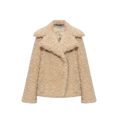 Stella Mccartney Cropped Faux-fur Coat In Brown