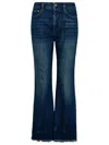 Stella Mccartney Frayed High-rise Flared Jeans In Blue
