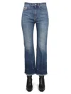 Stella Mccartney Cropped Flared Jeans In Denim In Blue