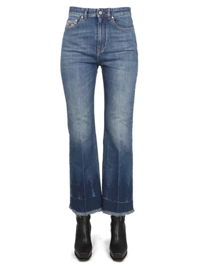 STELLA MCCARTNEY CROPPED FLARED JEANS IN DENIM