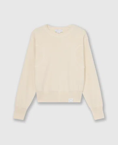 Stella Mccartney Cropped Kelsun Crewneck Sweater In Cream