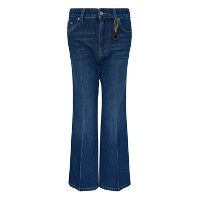 Stella Mccartney Cropped Kick Jeans In Blue
