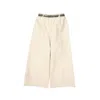 Stella Mccartney Cropped Logo Pants In Beige