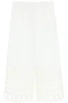 STELLA MCCARTNEY CROPPED PANTS WITH EMBROIDERED HEM