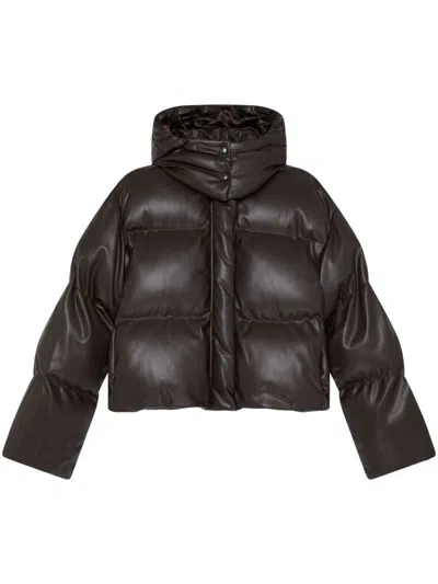 Stella Mccartney Cropped Puffer Jacket In Brown
