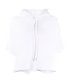 Stella Mccartney Cropped Short-sleeve Hoodie In White