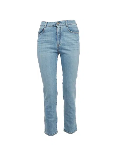 Pre-owned Stella Mccartney Cropped Skinny Jeans In Blue