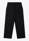 Stella Mccartney Wide-leg Wool Trousers In Black