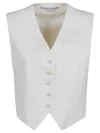 Stella Mccartney Tailored Waistcoat In High-quality Wool Blend In Neutrals