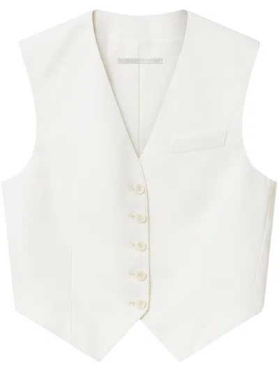 Stella Mccartney Cropped Tailored Vest In White