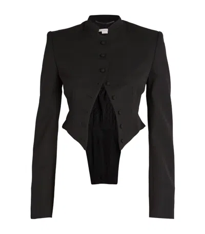 Stella Mccartney Cropped Tails-detail Jacket In Black
