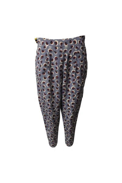 Stella Mccartney Cropped Trousers In Floral Print Silk In Multi