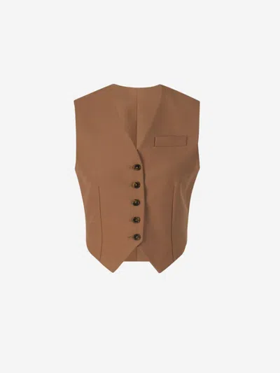 Stella Mccartney Cropped Wool Vest