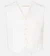 Stella Mccartney Wool Tailoring Short Vest In White