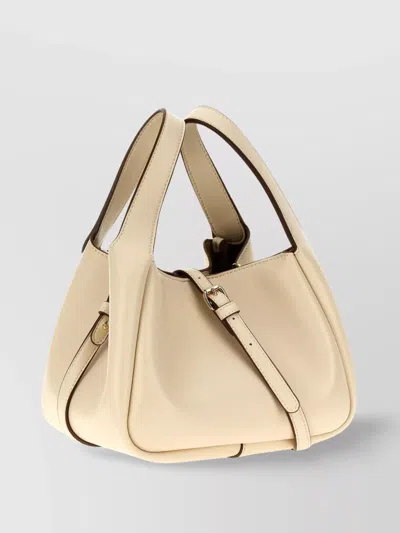 Stella Mccartney Crossbody Bag 'logo' Dual Handles In Neutral