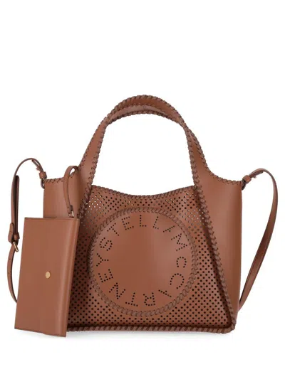 Stella Mccartney Crossbody Bag Perforated Eco Alter Mat In Brown